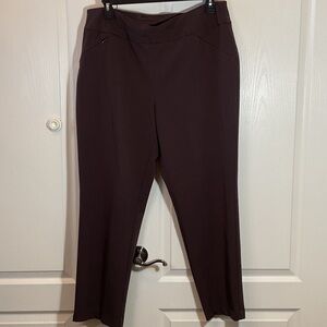 Investments Women's Chocolate Brown Straight Leg Pants